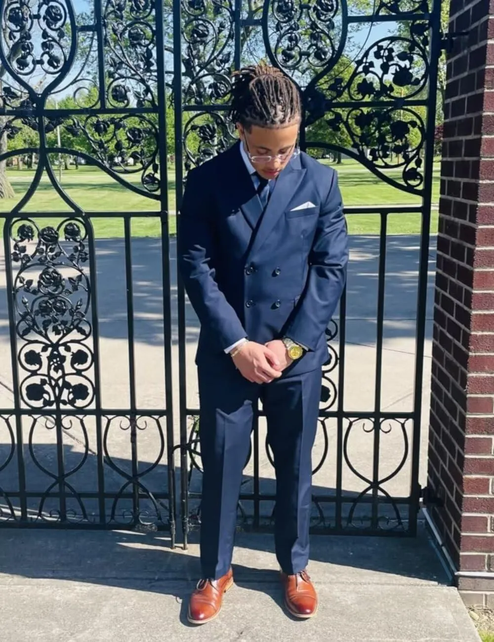 2 Piece Double Breasted Suit Men Slim Fit Mens Double Breasted Blazer Pants Sets Wedding Prom Homecoming Suit