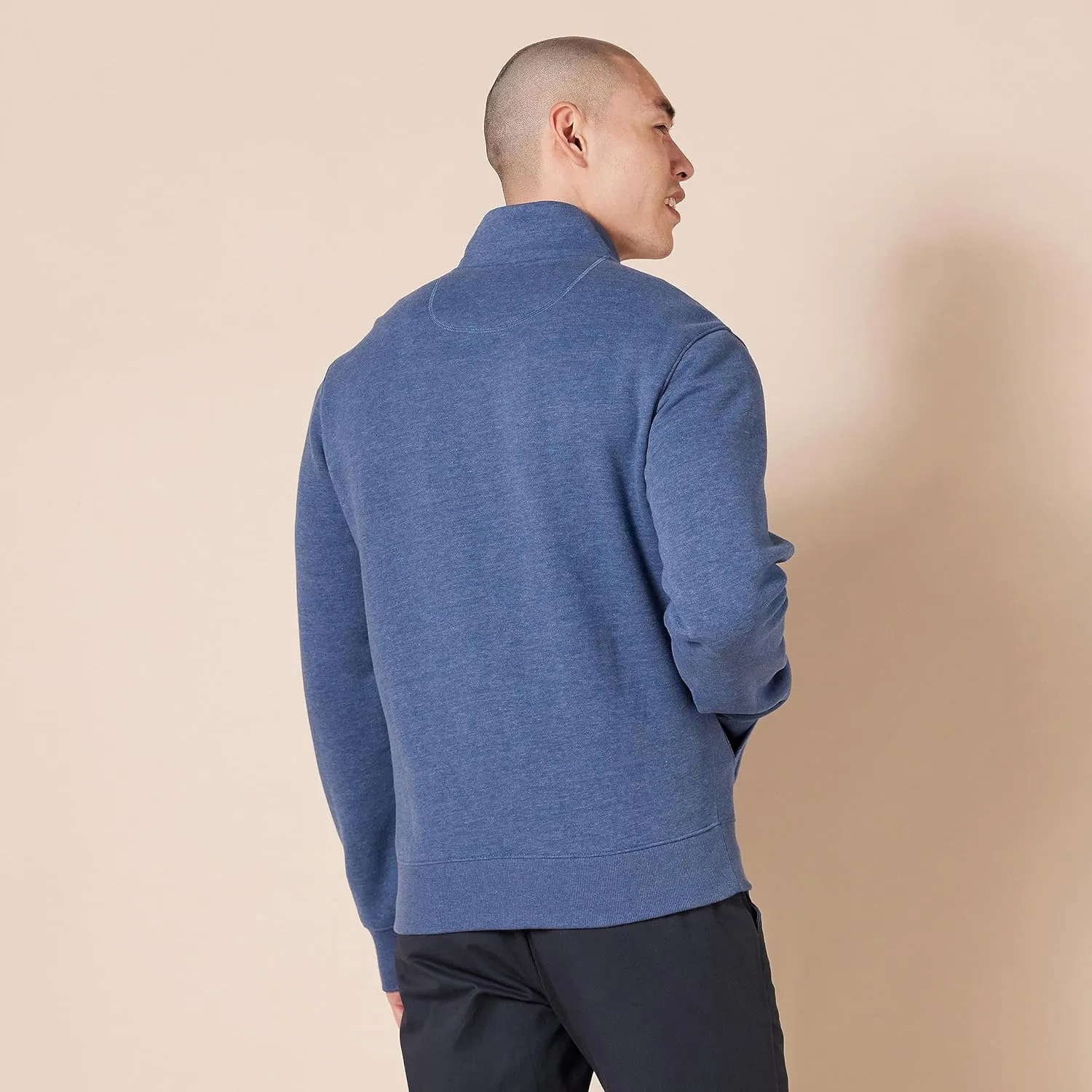 Amazon Essentials Men's Sweatshirt, Mock Neck, Fleece Zip Up