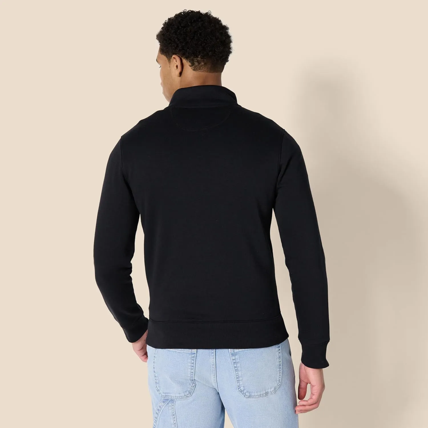 Amazon Essentials Men's Sweatshirt, Mock Neck, Fleece Zip Up
