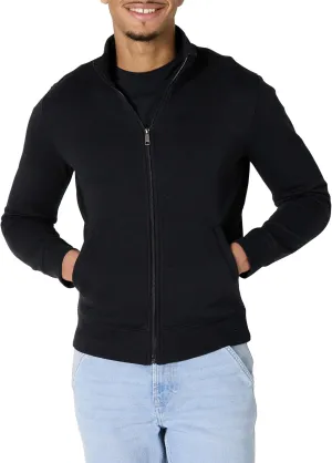 Amazon Essentials Men's Sweatshirt, Mock Neck, Fleece Zip Up