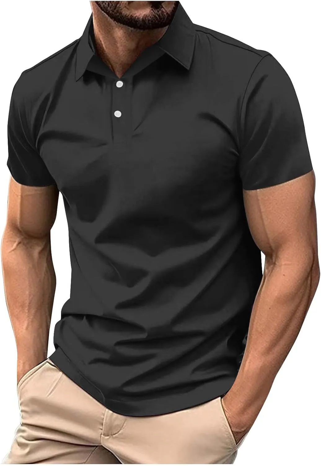 Classic Polo Shirts for Men Casual Premium Short Sleeve Fitted Golf Tshirt Summer Business Collared Work Tops Tees