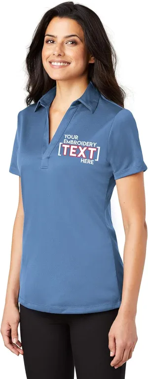Custom Embroidered Shirts for Women - Add Your Text - Personalized Embroidery Polyester Polos