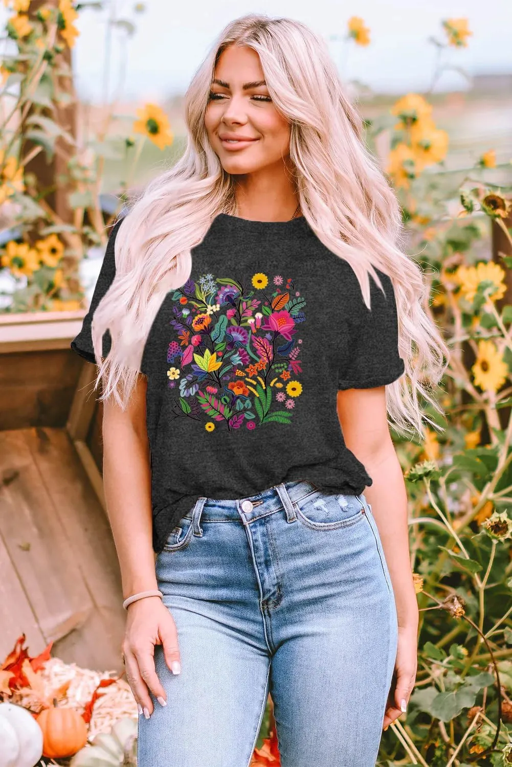 Dandelion Shirt for Women Casual Summer Short Sleeve Flower Tee Tops Inspirational Kindness T-Shirt