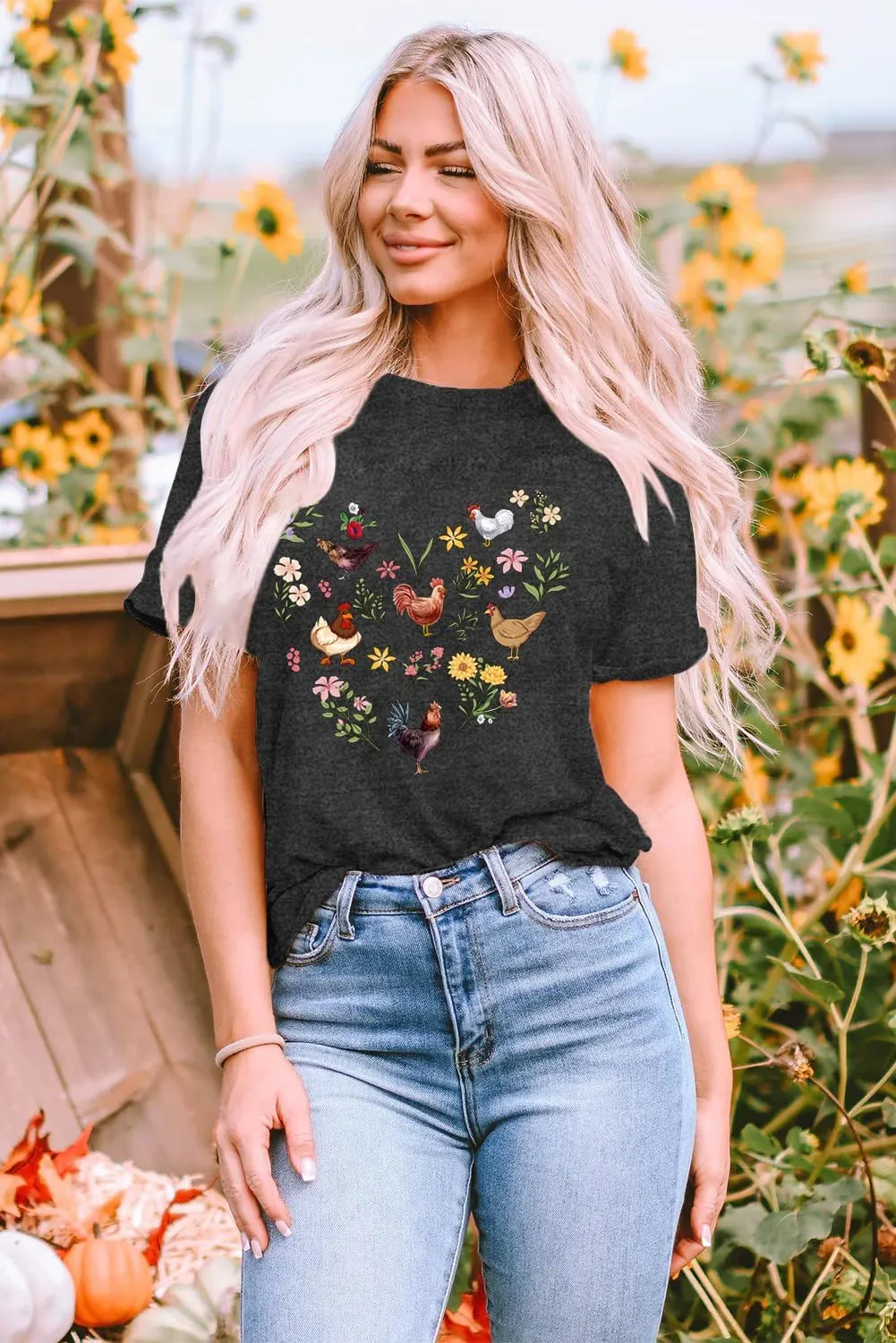 Dandelion Shirt for Women Casual Summer Short Sleeve Flower Tee Tops Inspirational Kindness T-Shirt
