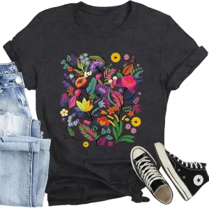 Dandelion Shirt for Women Casual Summer Short Sleeve Flower Tee Tops Inspirational Kindness T-Shirt