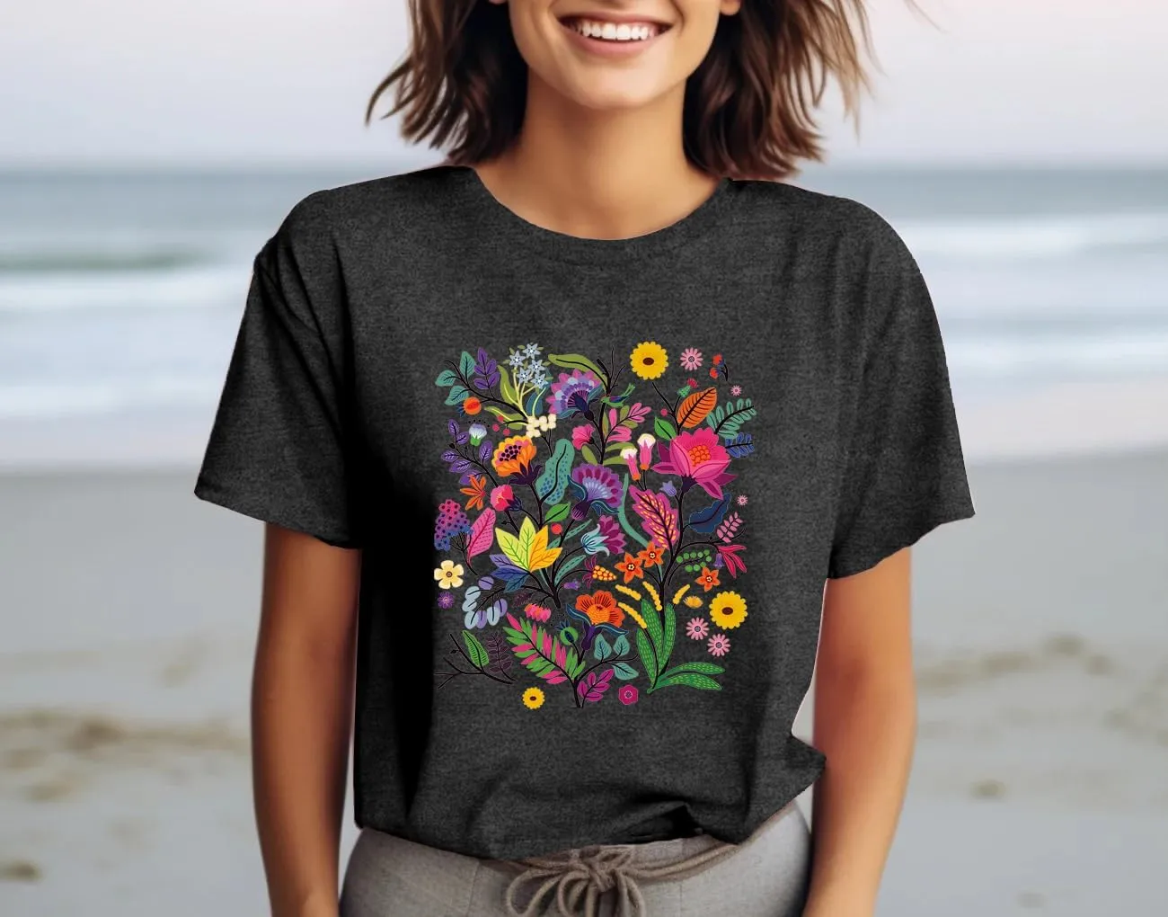 Dandelion Shirt for Women Casual Summer Short Sleeve Flower Tee Tops Inspirational Kindness T-Shirt
