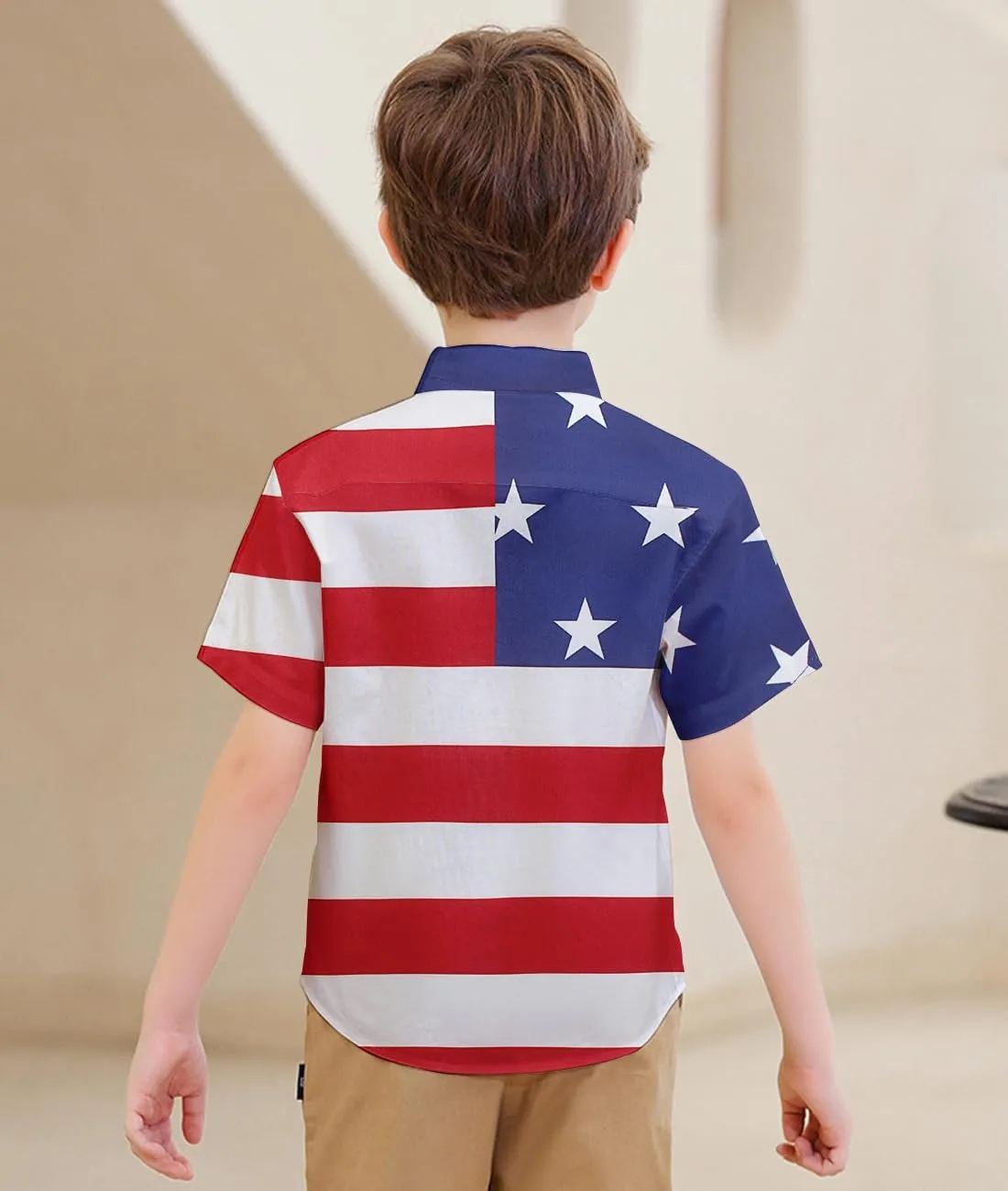 Enlifety Boys Girls Hawaii Shirt Cool Summer Casual Blouse Short Sleeve Button Down Tops Size 2-10T