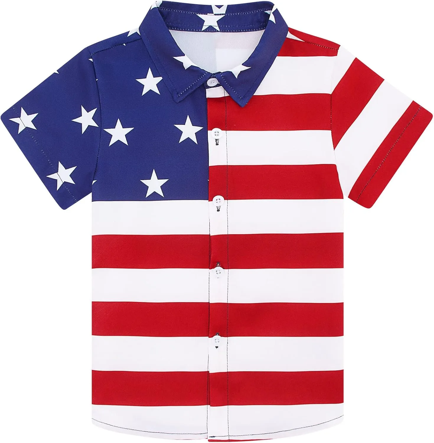 Enlifety Boys Girls Hawaii Shirt Cool Summer Casual Blouse Short Sleeve Button Down Tops Size 2-10T
