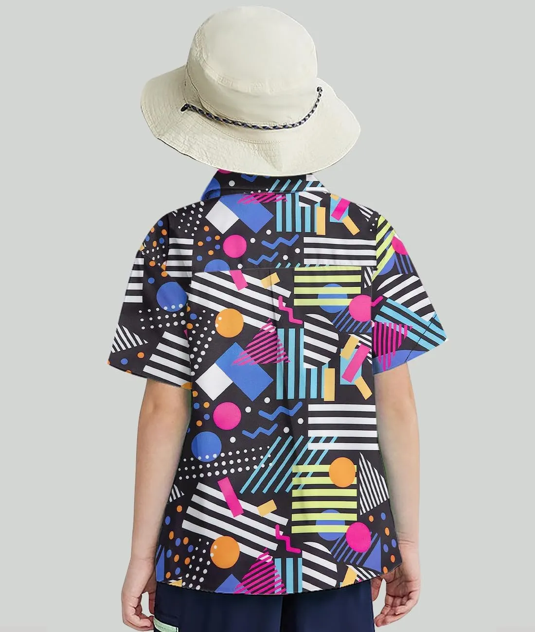 Enlifety Boys Girls Hawaii Shirt Cool Summer Casual Blouse Short Sleeve Button Down Tops Size 2-10T