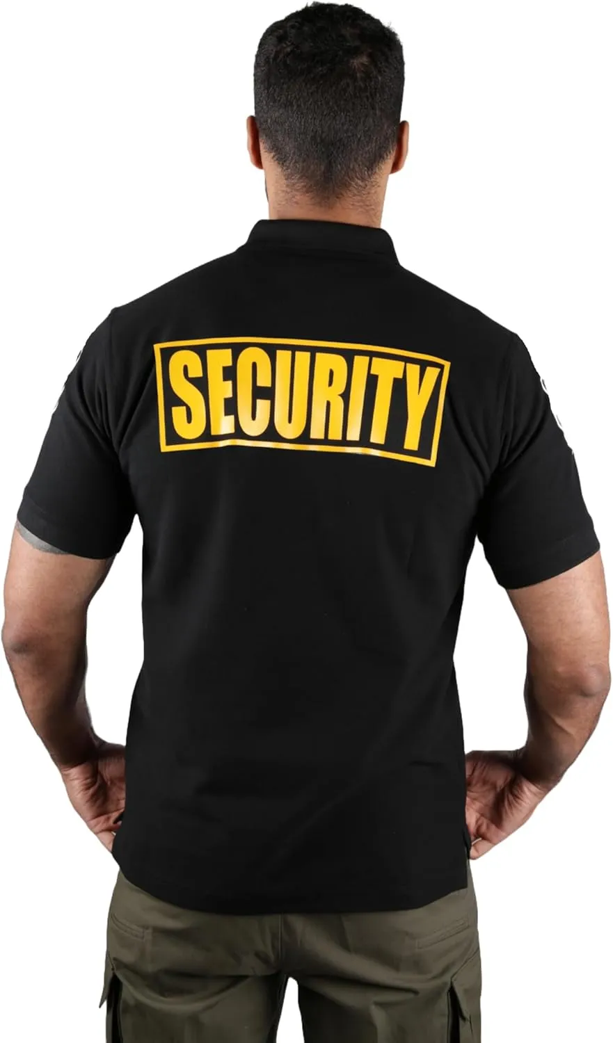 First Class Black Poly Cotton Security Polo Shirts
