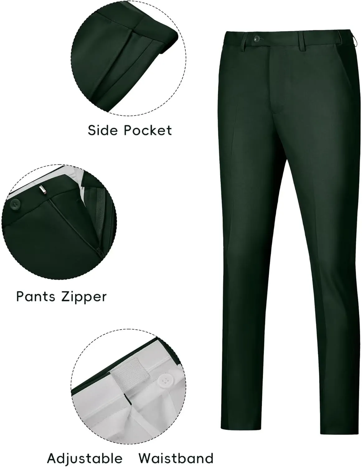 Fxzpiodi Mens Suit Slim Fit 2 Piece Suits,Two Button Solid Business Wedding Tuxedo Suit for Prom Suit Jacket and Pants