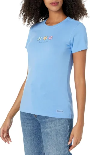 Life is Good Women's Crusher Tee Three Daisies