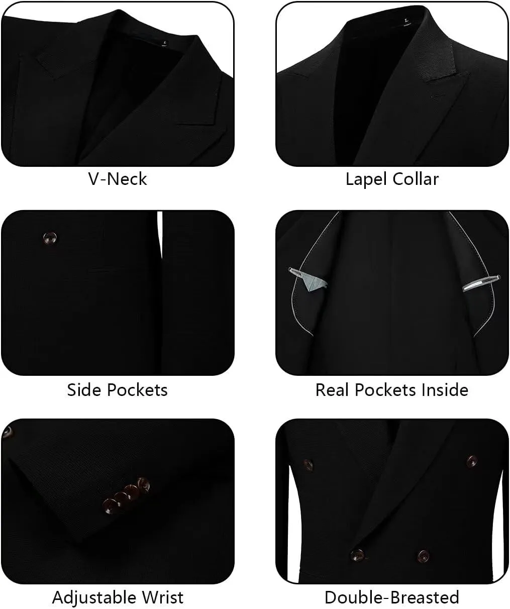 Men's Blazer Knitted Jacket Casual Light Weight Slim Fit Formal Wedding Prom Suit Retro Double-Breasted Jackets Sport Coats
