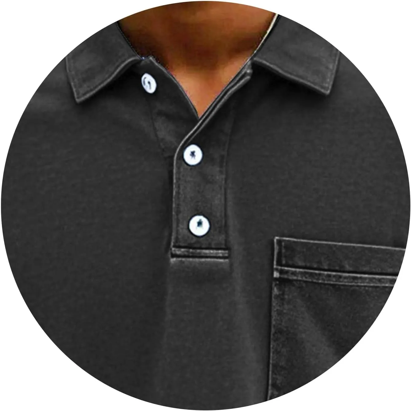 Men's Casual Polo Shirts Short Sleeve Distressed Washed Classic Collared T Shirt Golf Stylish Summer Tee with Pocket