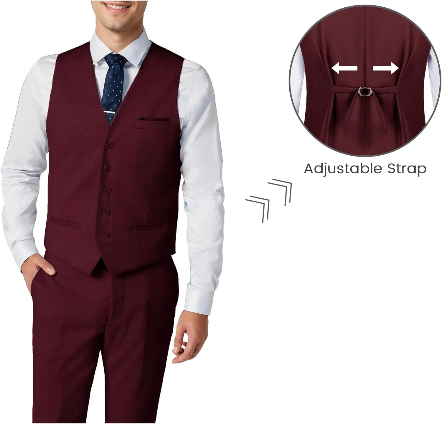 Mens Double Breasted Suit Slim Fit 3 Piece Suit Peak Lapel Solid Blazer Jacket Vest Pant Tuxedo Set for Wedding Business