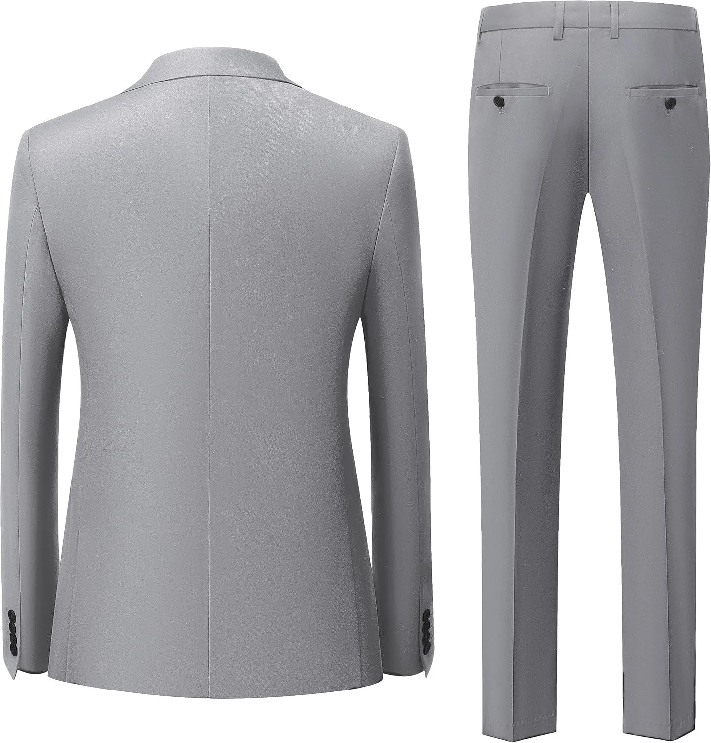 MOGU Mens 3 Piece Suit Slim Fit Tuxedo for Homecoming Wedding Prom Blazer Jacket Vest Pants with Tie Set