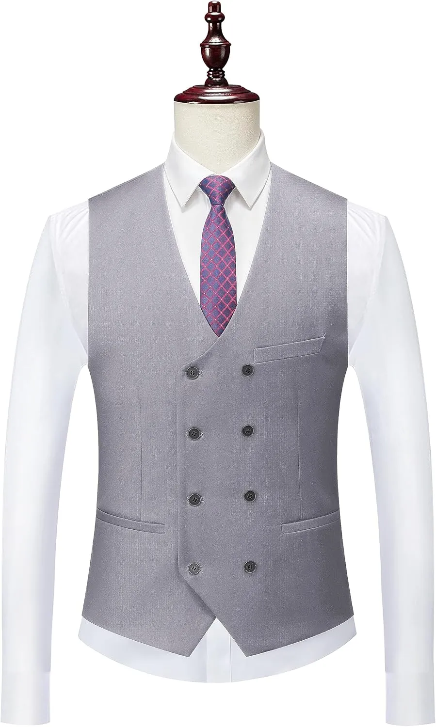MOGU Mens 3 Piece Suit Slim Fit Tuxedo for Homecoming Wedding Prom Blazer Jacket Vest Pants with Tie Set