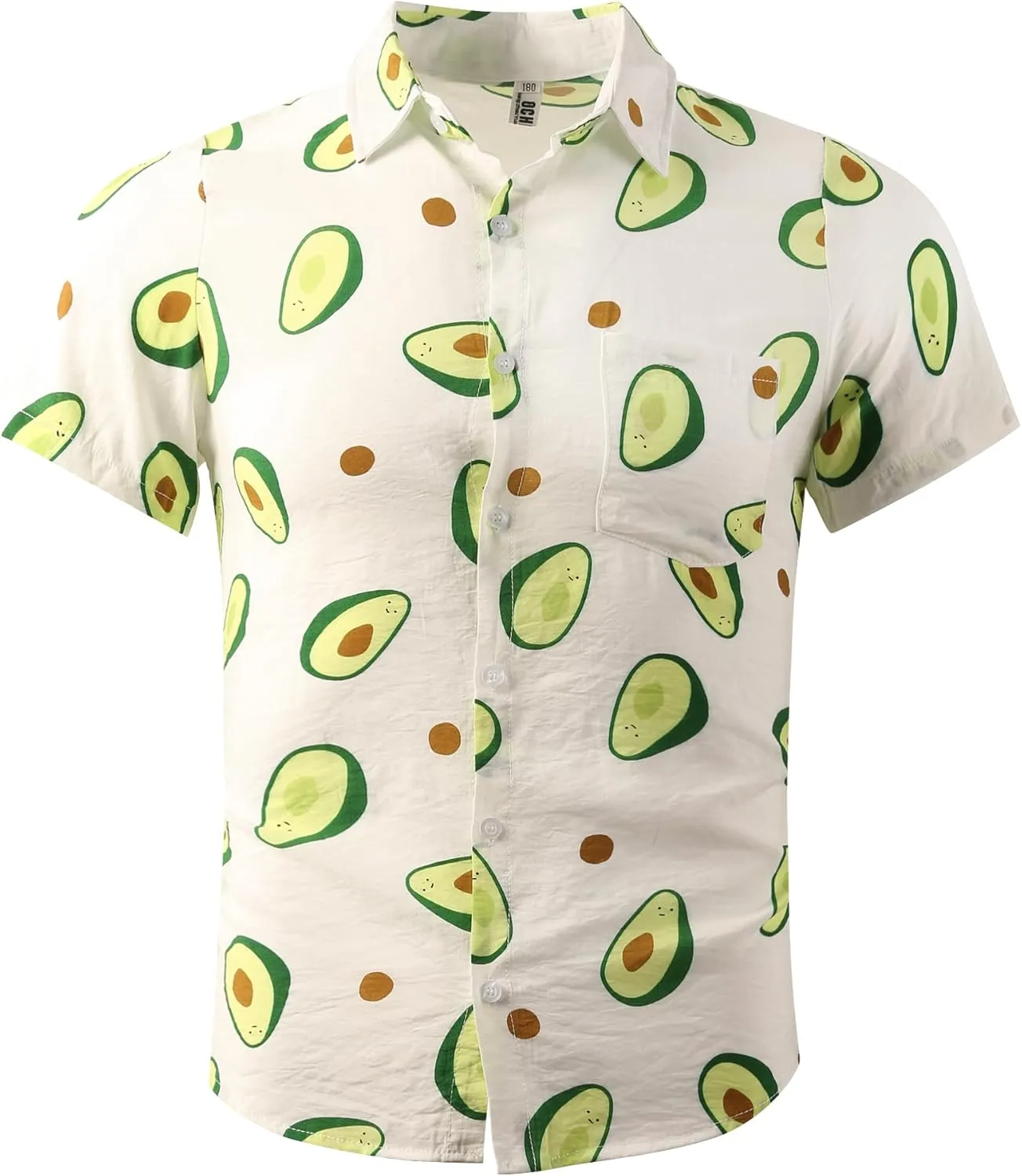 OCHENTA Hawaiian Shirt for Men Summer Casual Beach Short Sleeve Button Down Floral Shirts