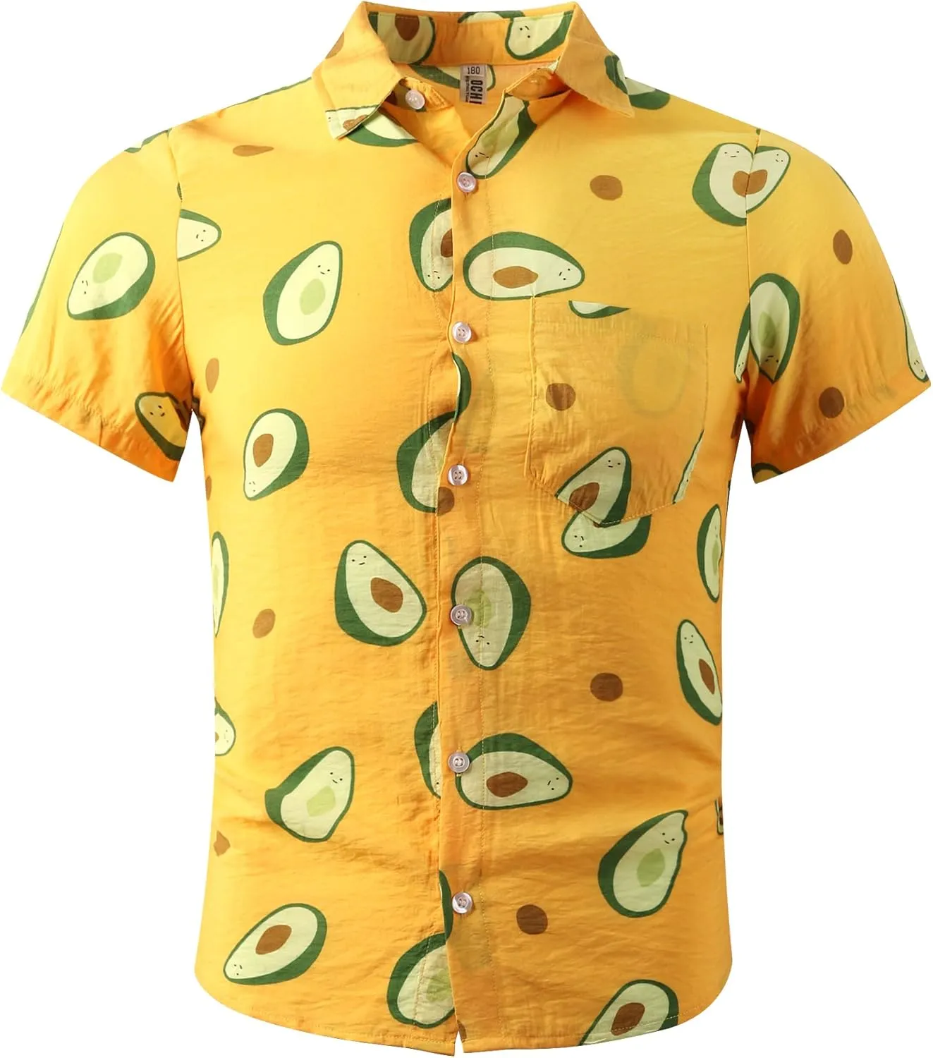 OCHENTA Hawaiian Shirt for Men Summer Casual Beach Short Sleeve Button Down Floral Shirts
