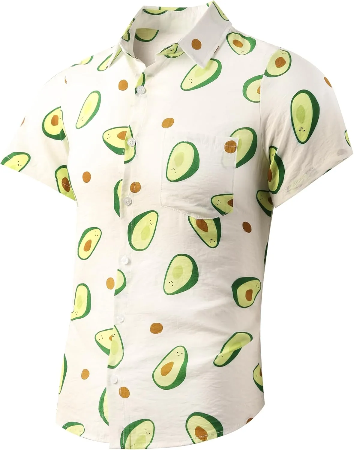 OCHENTA Hawaiian Shirt for Men Summer Casual Beach Short Sleeve Button Down Floral Shirts