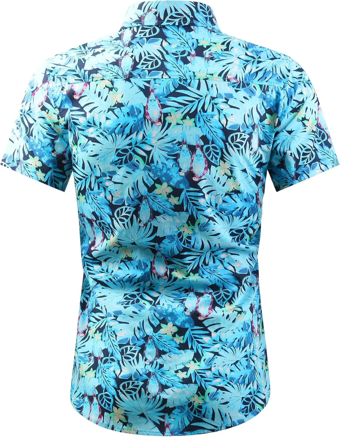 OCHENTA Hawaiian Shirt for Men Summer Casual Beach Short Sleeve Button Down Floral Shirts