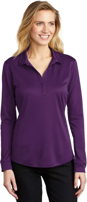 Port Authority Ladies Silk Touch Performance Long Sleeve Polo
