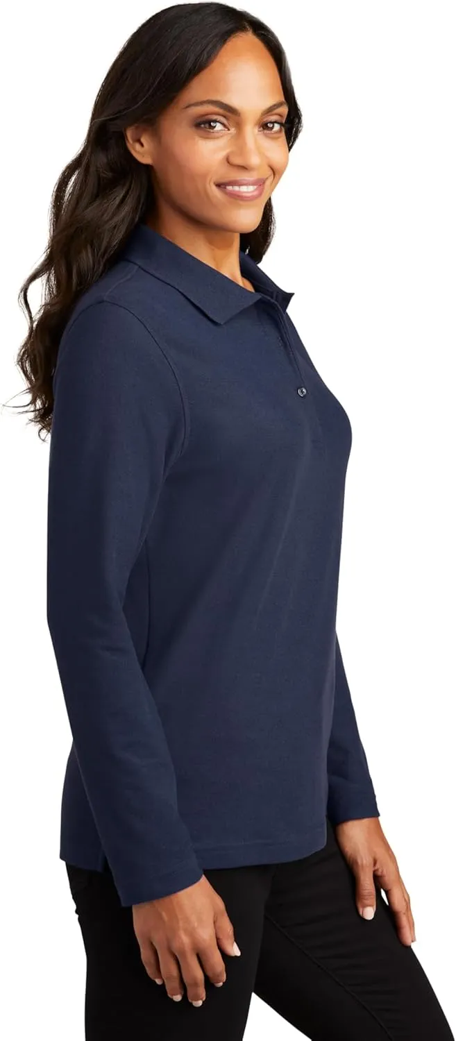 Port Authority Women's Long Sleeve Silk Touch Polo