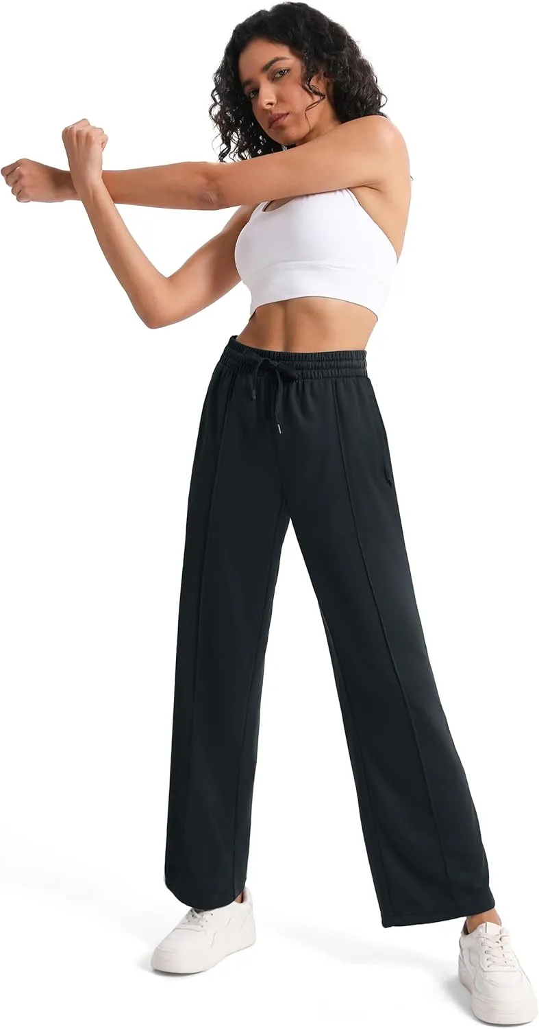 Tapata Women's 28/30/32/34 Inseam Track Pants Loose Straight Leg Jogging Sweatpants Warm-Up Sports Athletic Running