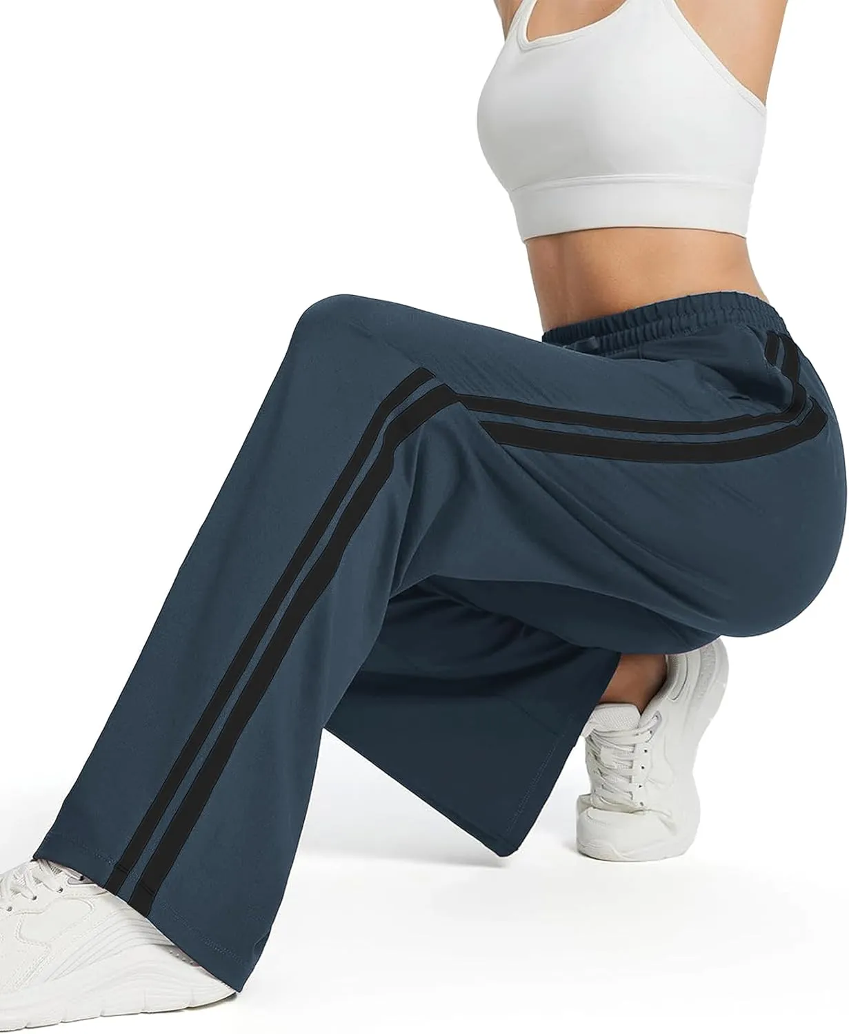 Tapata Women's 28/30/32/34 Inseam Track Pants Loose Straight Leg Jogging Sweatpants Warm-Up Sports Athletic Running