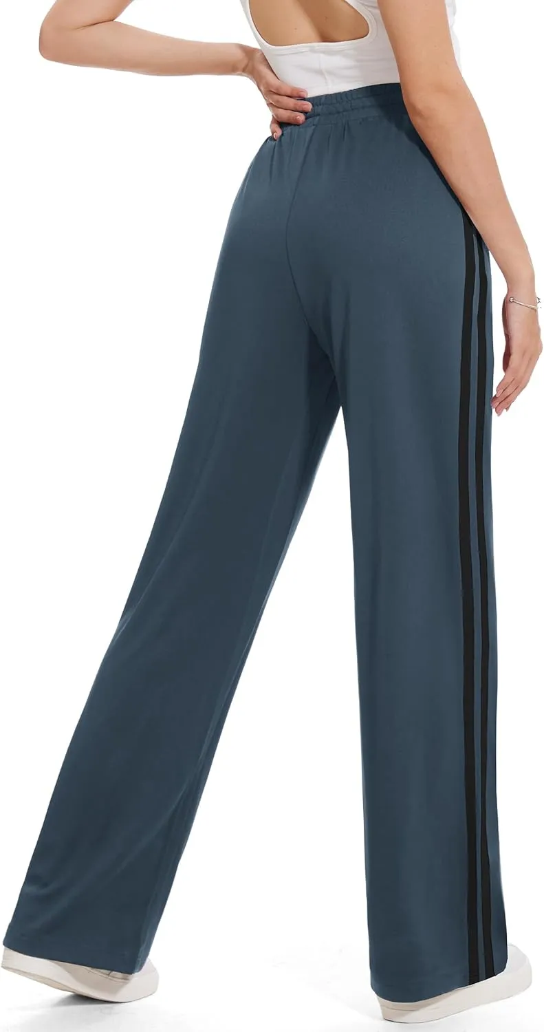 Tapata Women's 28/30/32/34 Inseam Track Pants Loose Straight Leg Jogging Sweatpants Warm-Up Sports Athletic Running