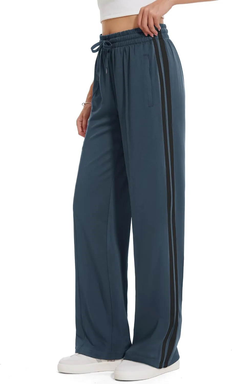 Tapata Women's 28/30/32/34 Inseam Track Pants Loose Straight Leg Jogging Sweatpants Warm-Up Sports Athletic Running