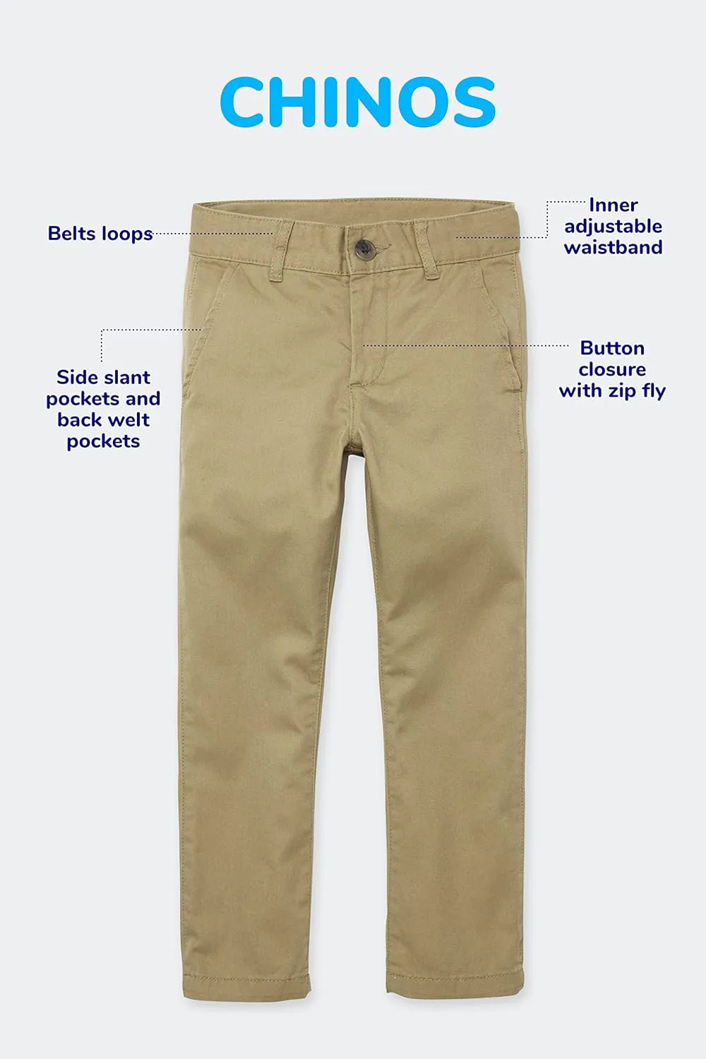 The Children's Place Baby Boys' and Toddler Stretch Skinny Chino Pants