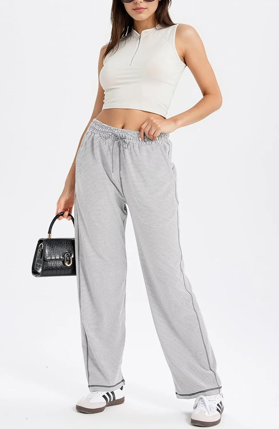 Track Pants Women Sweatpants Soft Jogging Straight Pajama Sweats Wide Leg Sweatpants Women Lounge Pants Joggers