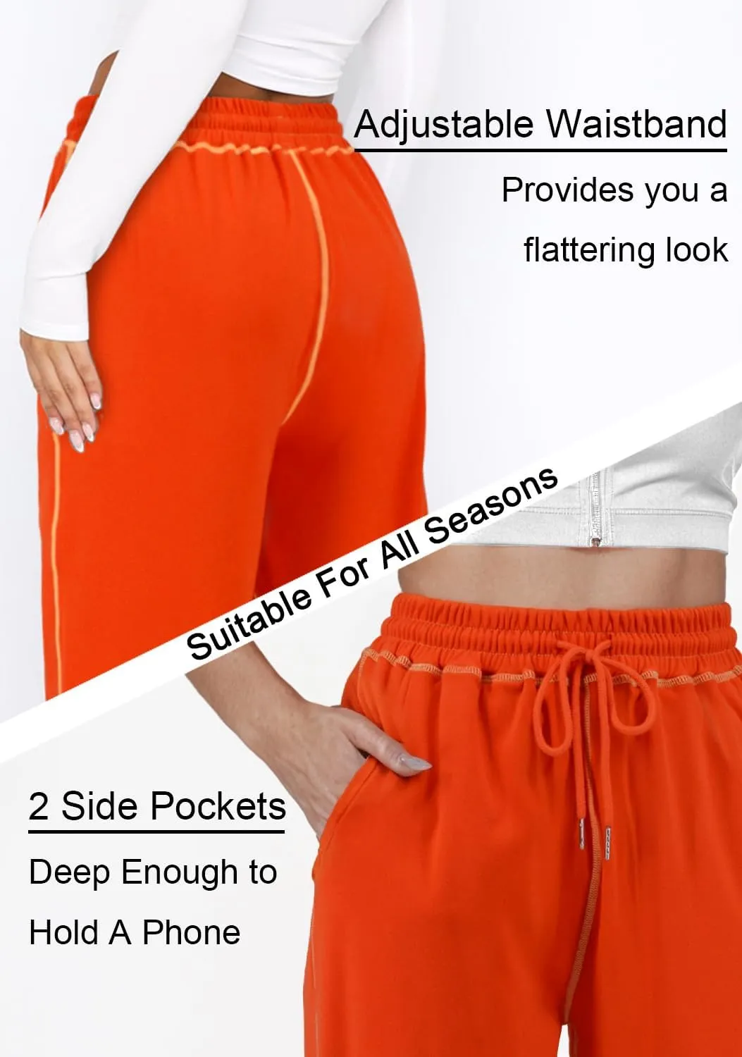 Track Pants Women Sweatpants Soft Jogging Straight Pajama Sweats Wide Leg Sweatpants Women Lounge Pants Joggers