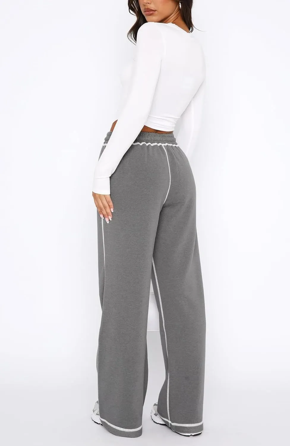 Track Pants Women Sweatpants Soft Jogging Straight Pajama Sweats Wide Leg Sweatpants Women Lounge Pants Joggers