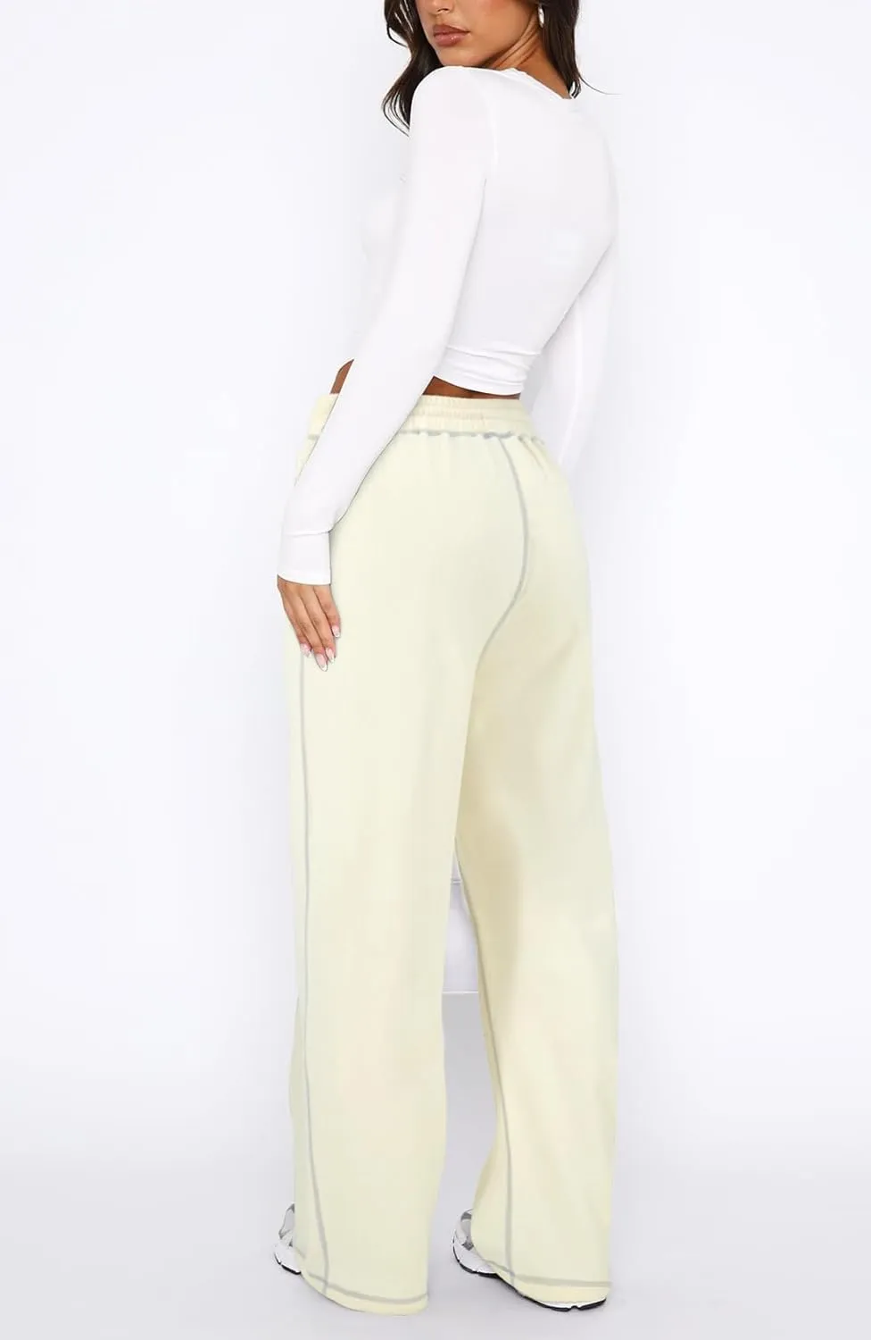 Track Pants Women Sweatpants Soft Jogging Straight Pajama Sweats Wide Leg Sweatpants Women Lounge Pants Joggers