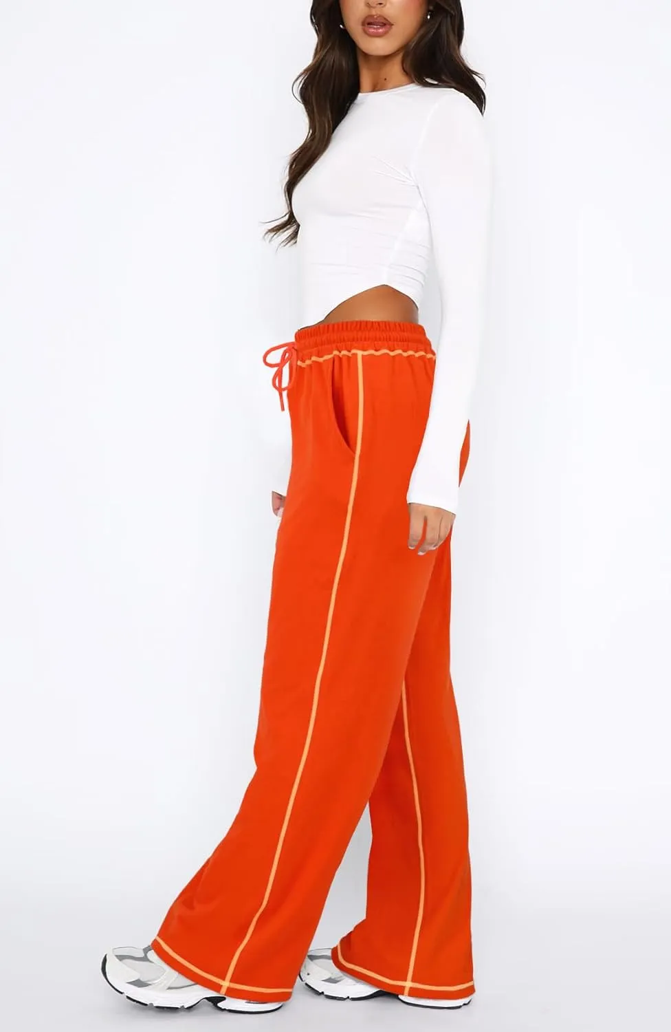 Track Pants Women Sweatpants Soft Jogging Straight Pajama Sweats Wide Leg Sweatpants Women Lounge Pants Joggers