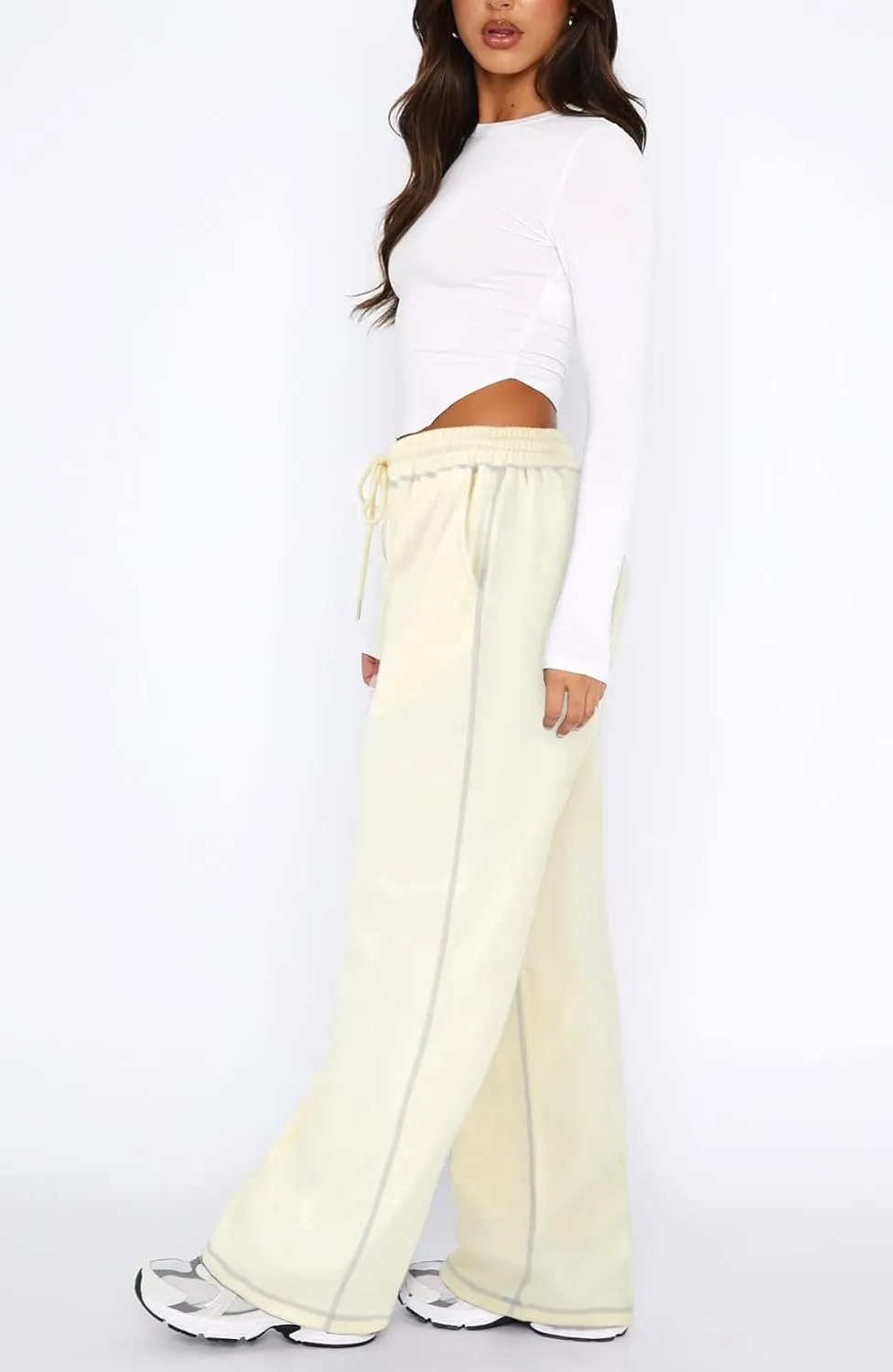 Track Pants Women Sweatpants Soft Jogging Straight Pajama Sweats Wide Leg Sweatpants Women Lounge Pants Joggers