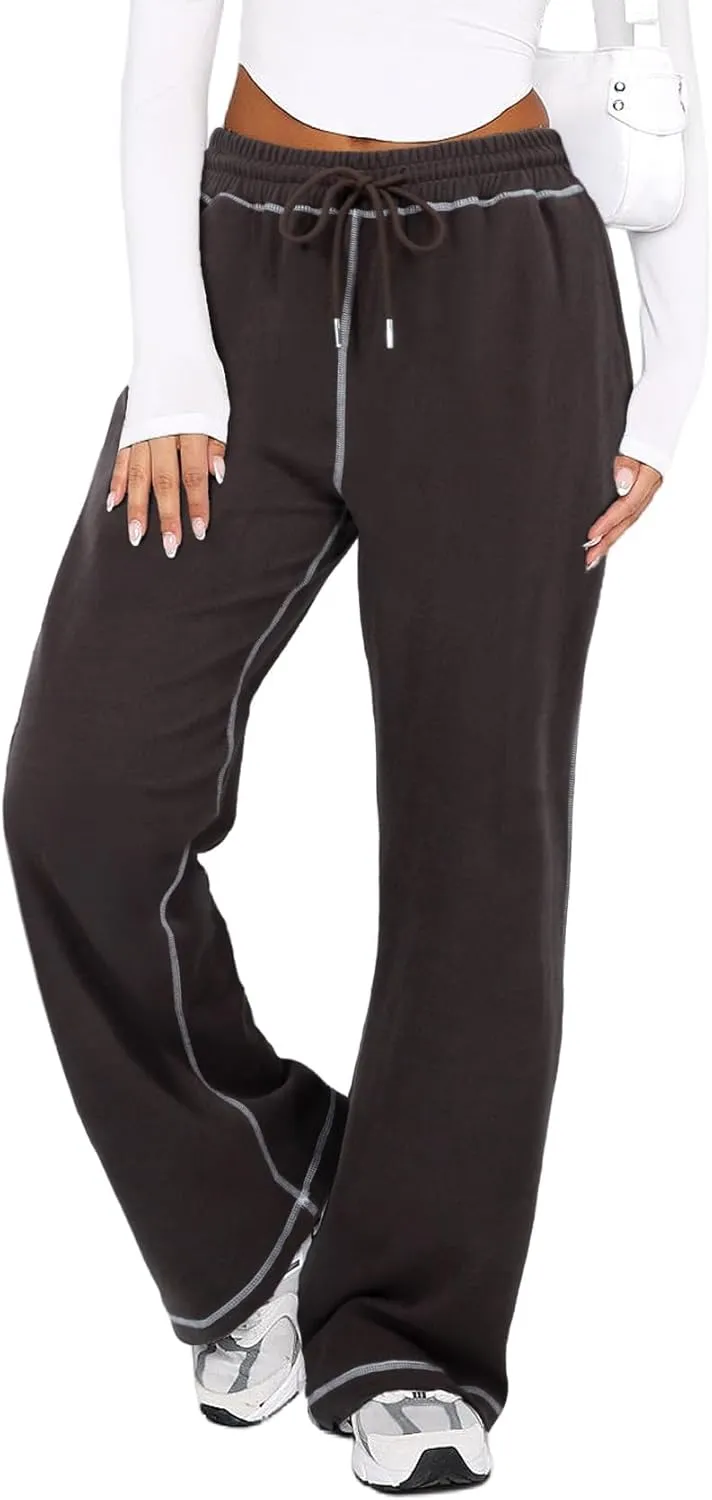 Track Pants Women Sweatpants Soft Jogging Straight Pajama Sweats Wide Leg Sweatpants Women Lounge Pants Joggers