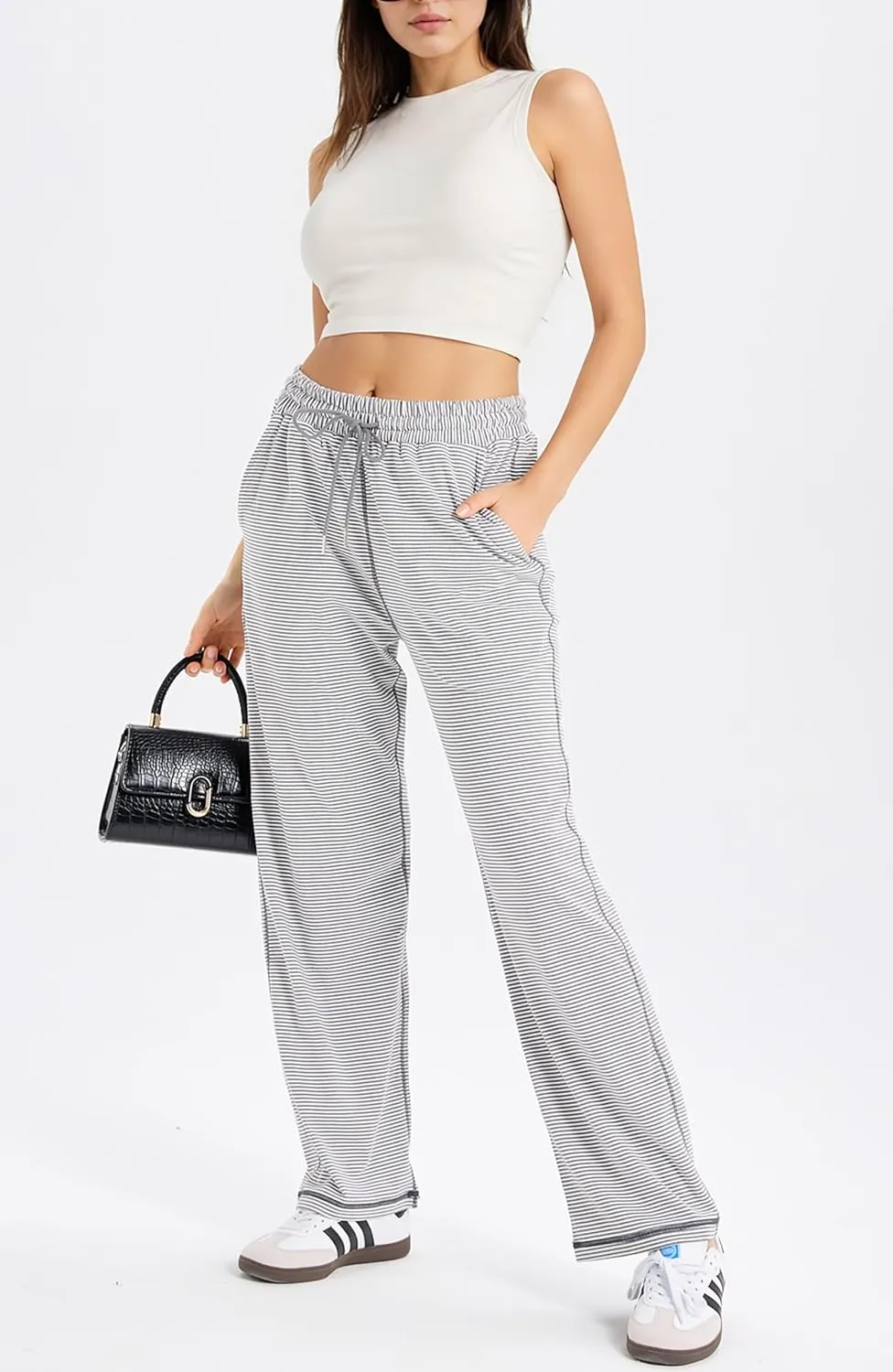 Track Pants Women Sweatpants Soft Jogging Straight Pajama Sweats Wide Leg Sweatpants Women Lounge Pants Joggers