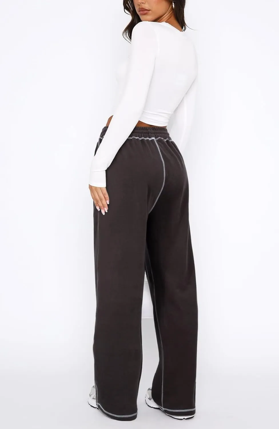 Track Pants Women Sweatpants Soft Jogging Straight Pajama Sweats Wide Leg Sweatpants Women Lounge Pants Joggers