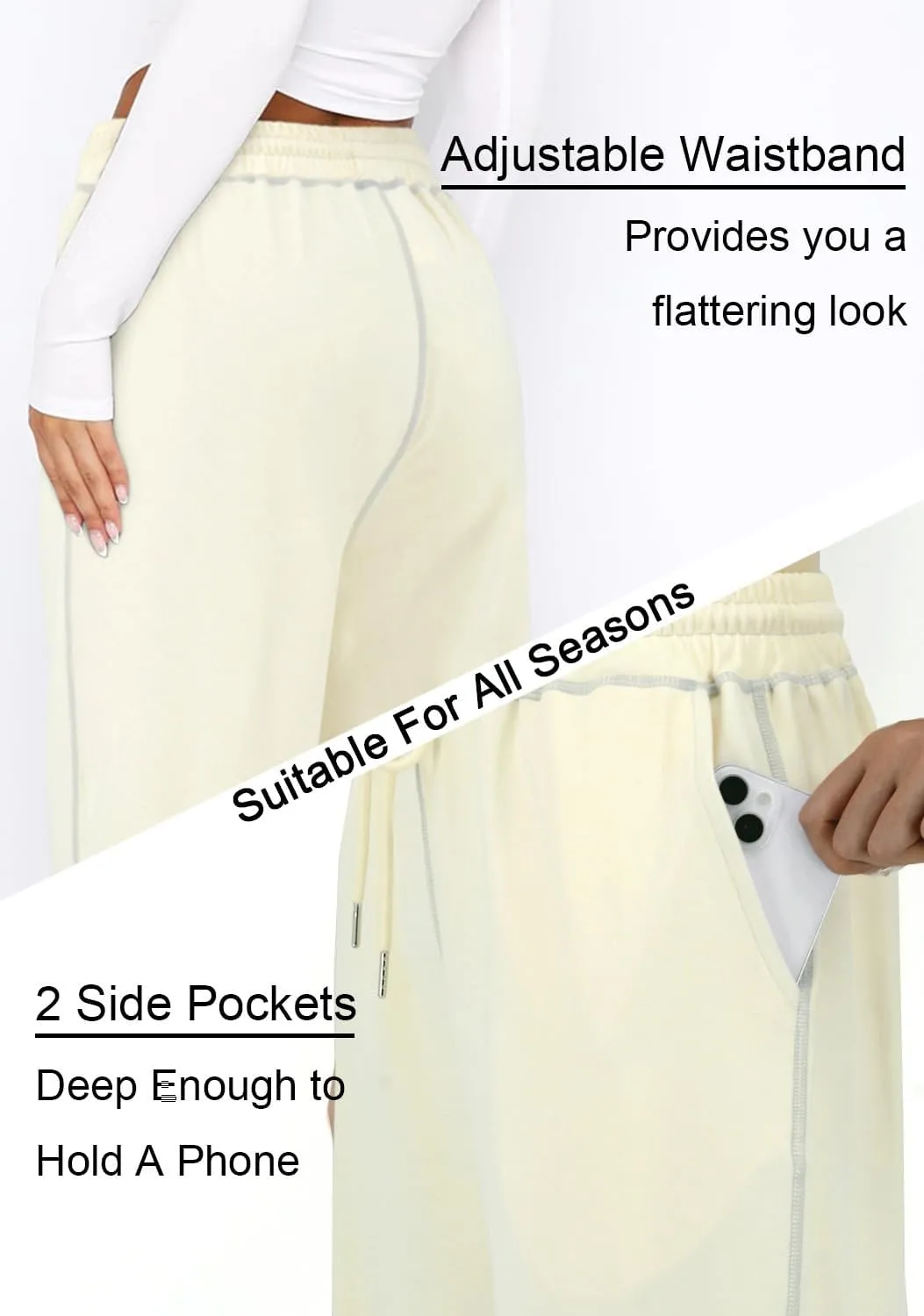 Track Pants Women Sweatpants Soft Jogging Straight Pajama Sweats Wide Leg Sweatpants Women Lounge Pants Joggers