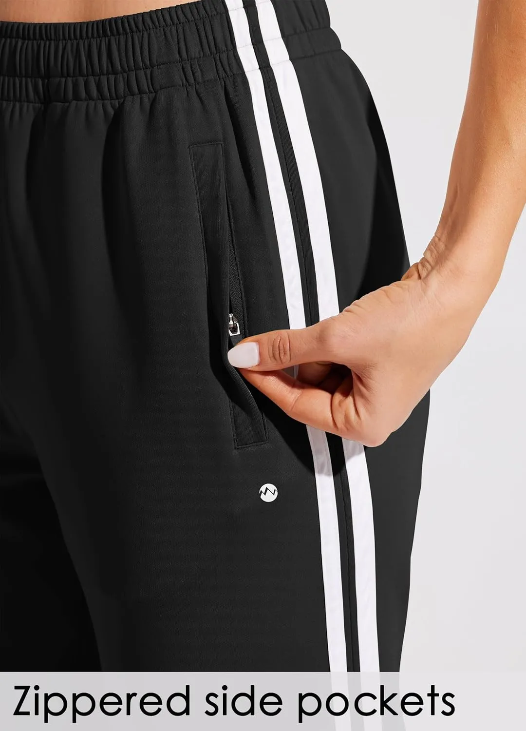 Willit Women's Track Pants Warm Up Athletic Running Sweatpants Sports Training Pants Straight Leg with Zipper Pockets