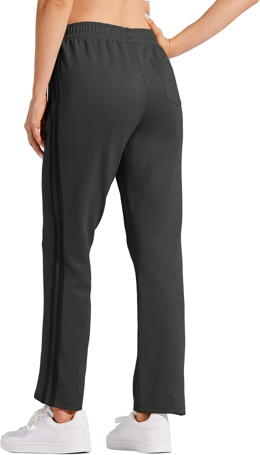 Willit Women's Track Pants Warm Up Athletic Running Sweatpants Sports Training Pants Straight Leg with Zipper Pockets