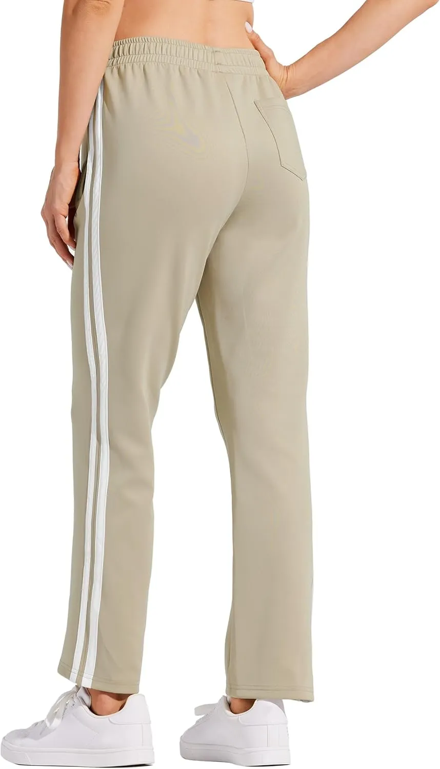 Willit Women's Track Pants Warm Up Athletic Running Sweatpants Sports Training Pants Straight Leg with Zipper Pockets