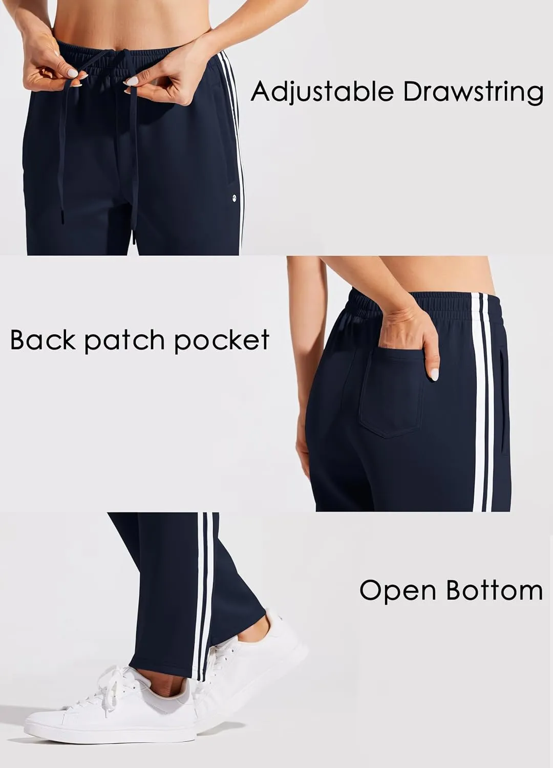 Willit Women's Track Pants Warm Up Athletic Running Sweatpants Sports Training Pants Straight Leg with Zipper Pockets