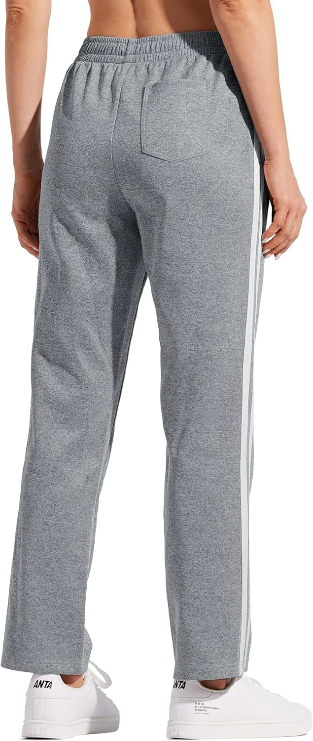 Willit Women's Track Pants Warm Up Athletic Running Sweatpants Sports Training Pants Straight Leg with Zipper Pockets