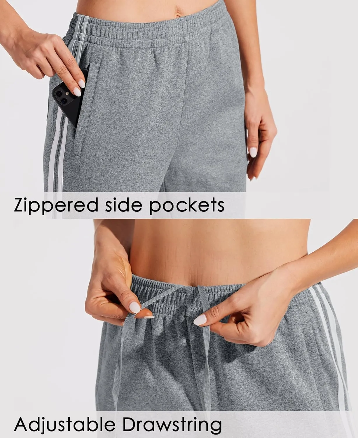 Willit Women's Track Pants Warm Up Athletic Running Sweatpants Sports Training Pants Straight Leg with Zipper Pockets