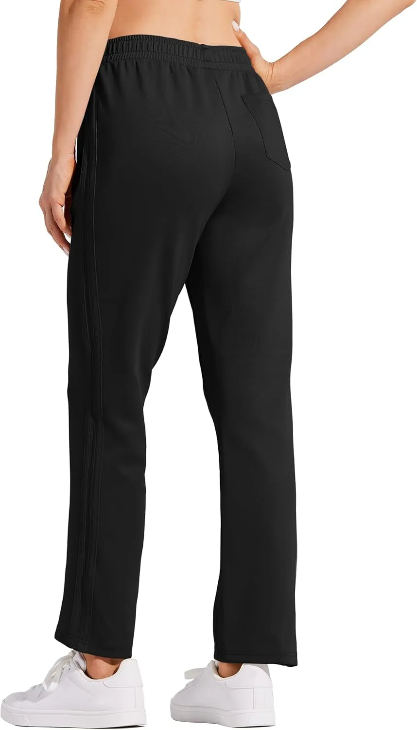 Willit Women's Track Pants Warm Up Athletic Running Sweatpants Sports Training Pants Straight Leg with Zipper Pockets