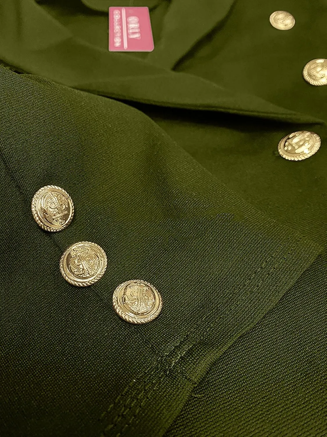 Women's Double Breasted Blazer with Luxe Gold Buttons, Elegant Blazer Jacket Suit